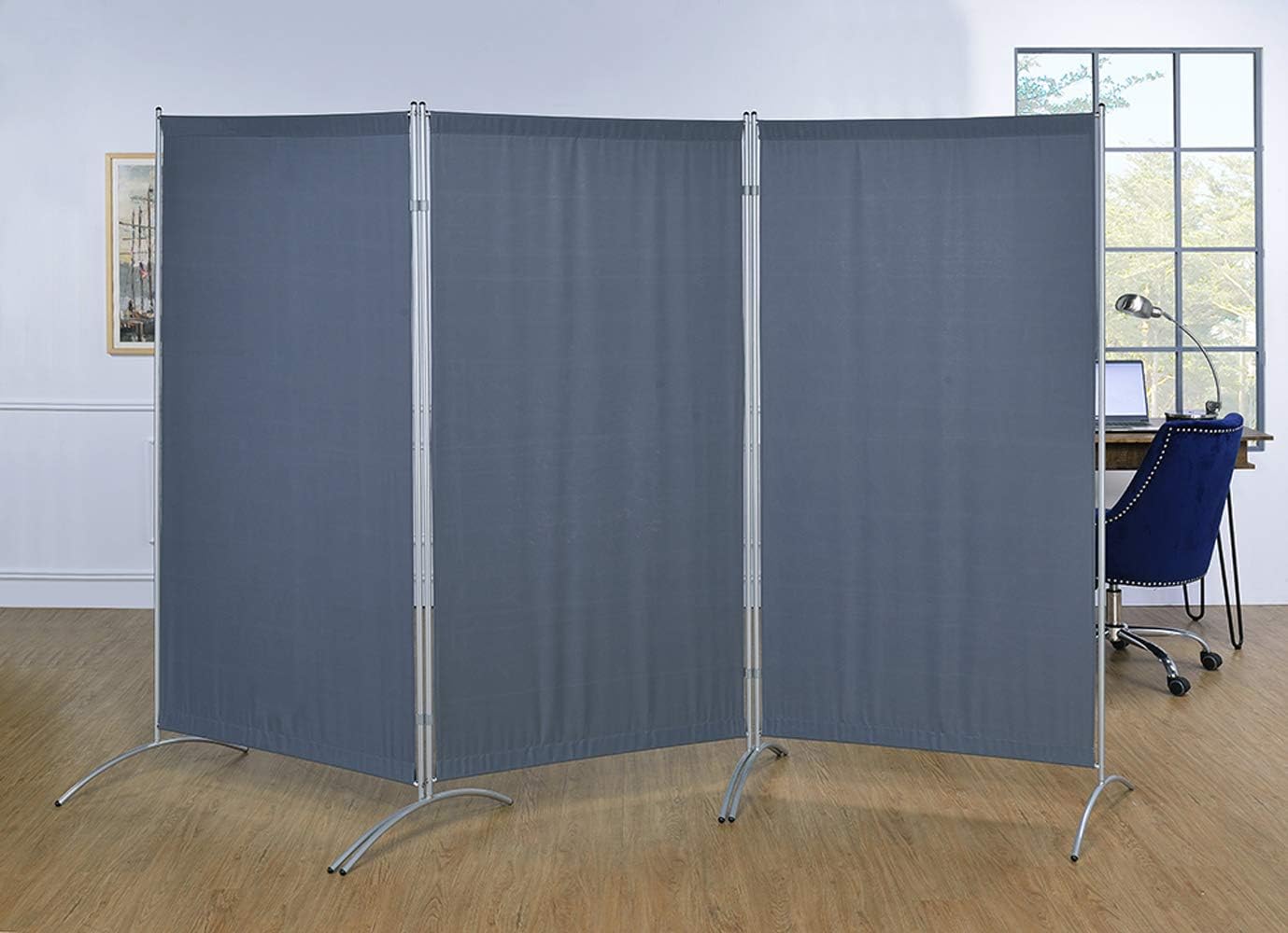 Proman Products Galaxy Indoor Room Divider (3-Panel), 102" W x 23" D x 71" H, Beige: Furniture & Decor