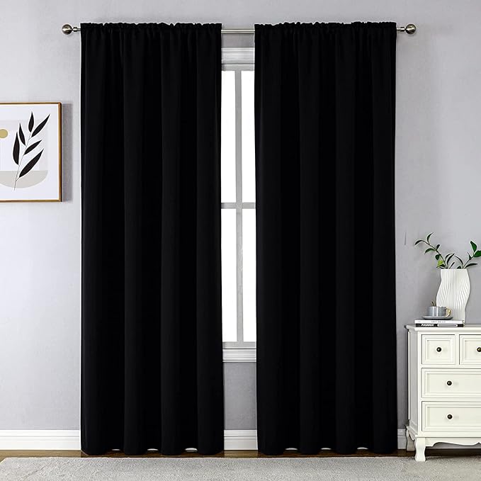 CUCRAF Blackout Curtains 90 inches Long, Room Darkening