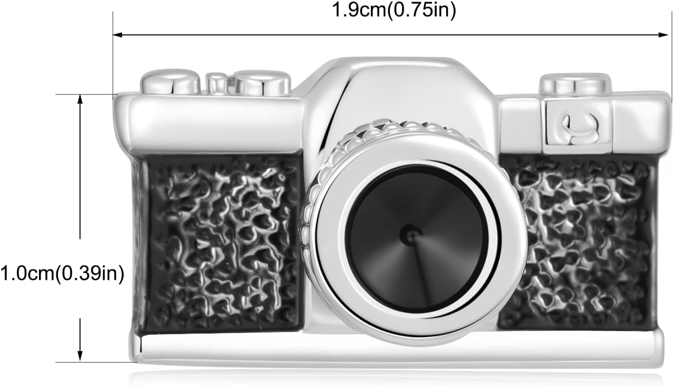 HONEY BEAR Retro Camera Tie Lapel Pin for Men Women Photography Lovers