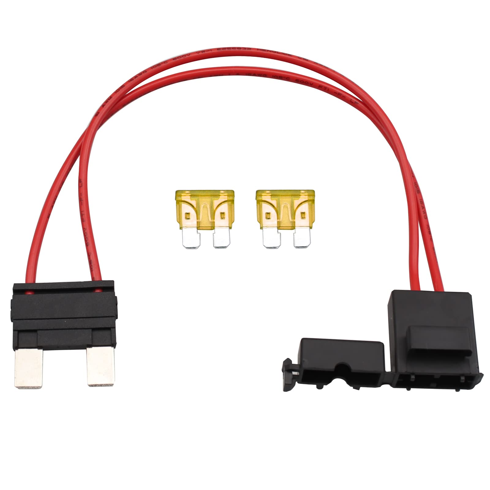 Fused Inline Adapter Snapklik.com : ZOOKOTO 32V 16 AWG Specialized Car Fuse Connector 20A ...