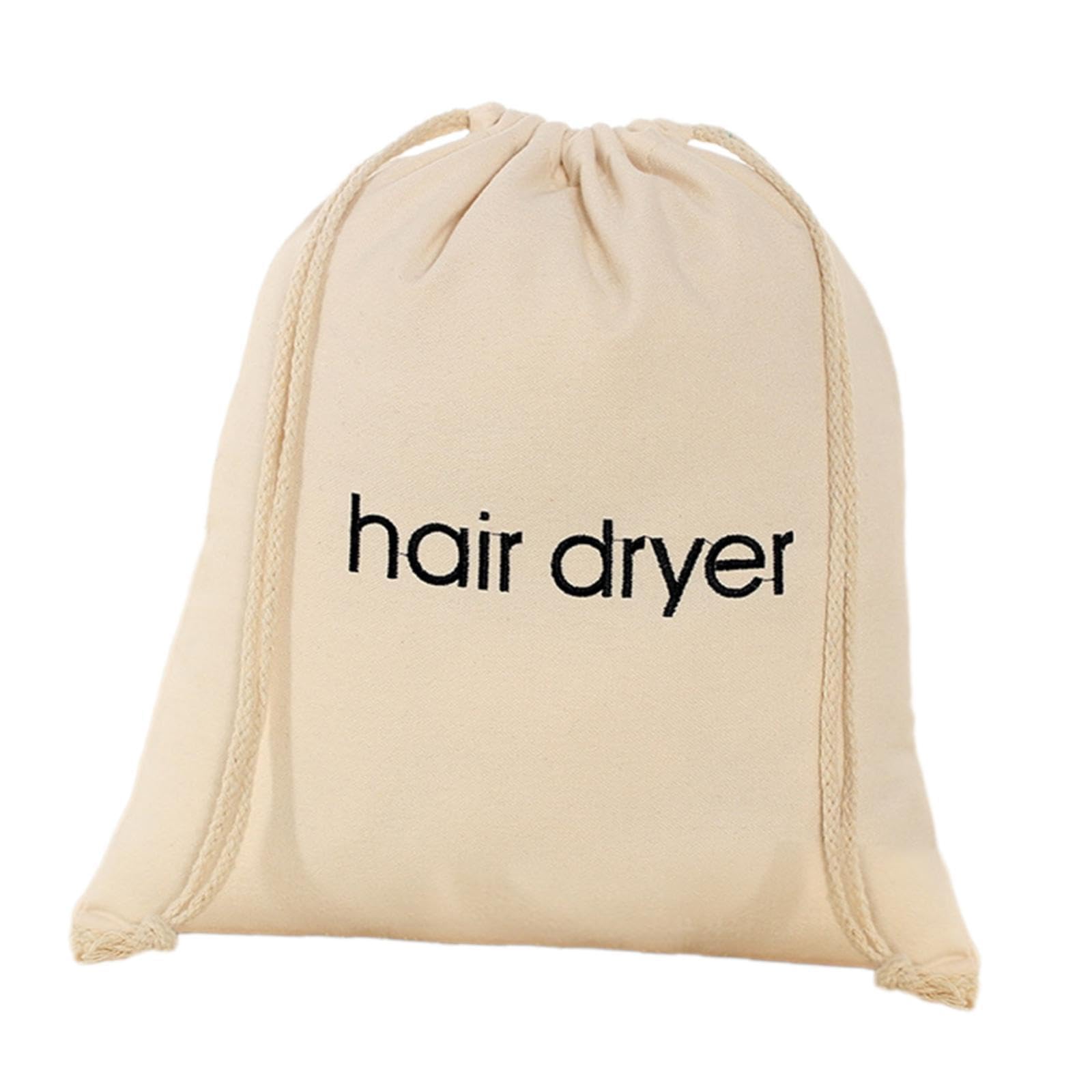 Hairdryer Storage Bag Drawstring Bag Dustproof for Gym Business Trips Travel Beige-image-28