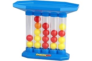 Connect 4 Game with Color Matching Balls for Kids, 4-Player Social Ping Pong Bounce Ball