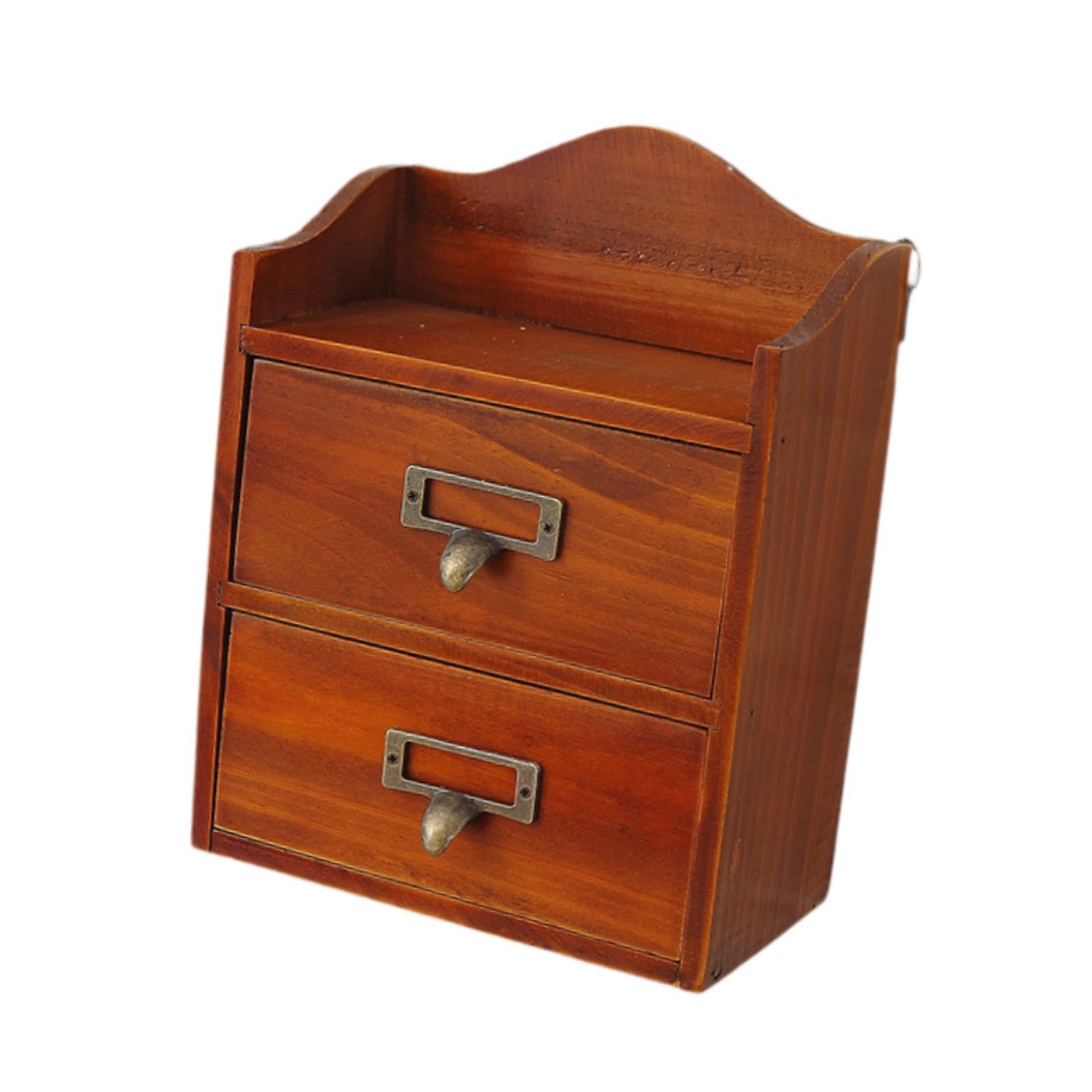 PIXZCSA Contemporary Storage Box Wooden Desktop Drawer Multifunctional