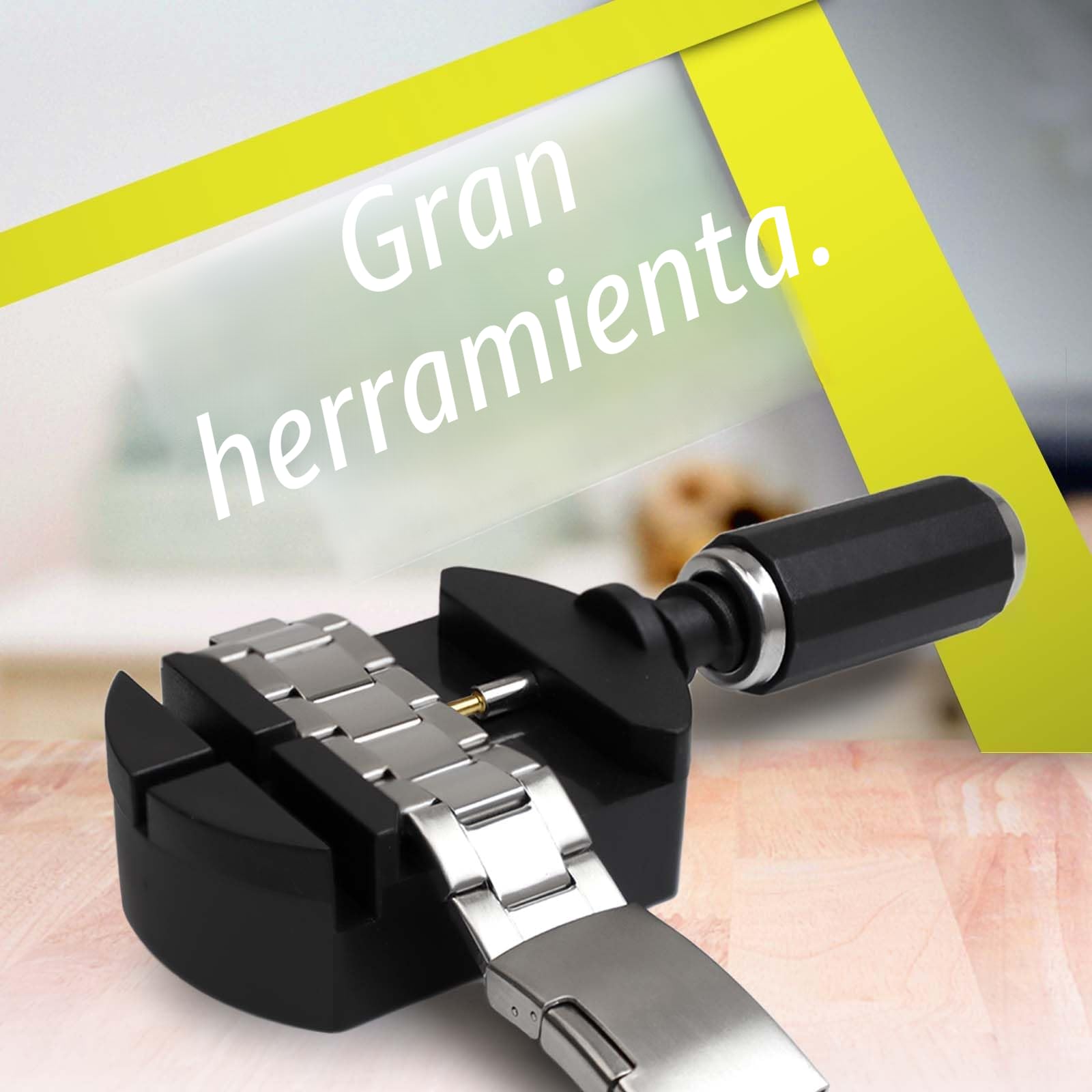GLDCAPA Herramienta Correa Reloj, Ajuste de Correa, Reemplazo Pins, Martillo, Punzón