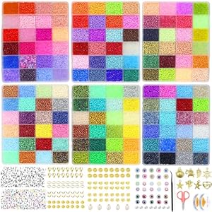 36000pcs Glass Seed Beads for Jewelry Making Kit, 144 Colors 3mm Small Seed Beads with Accessories for Bracelets Rings Necklaces Making, DIY, Craft