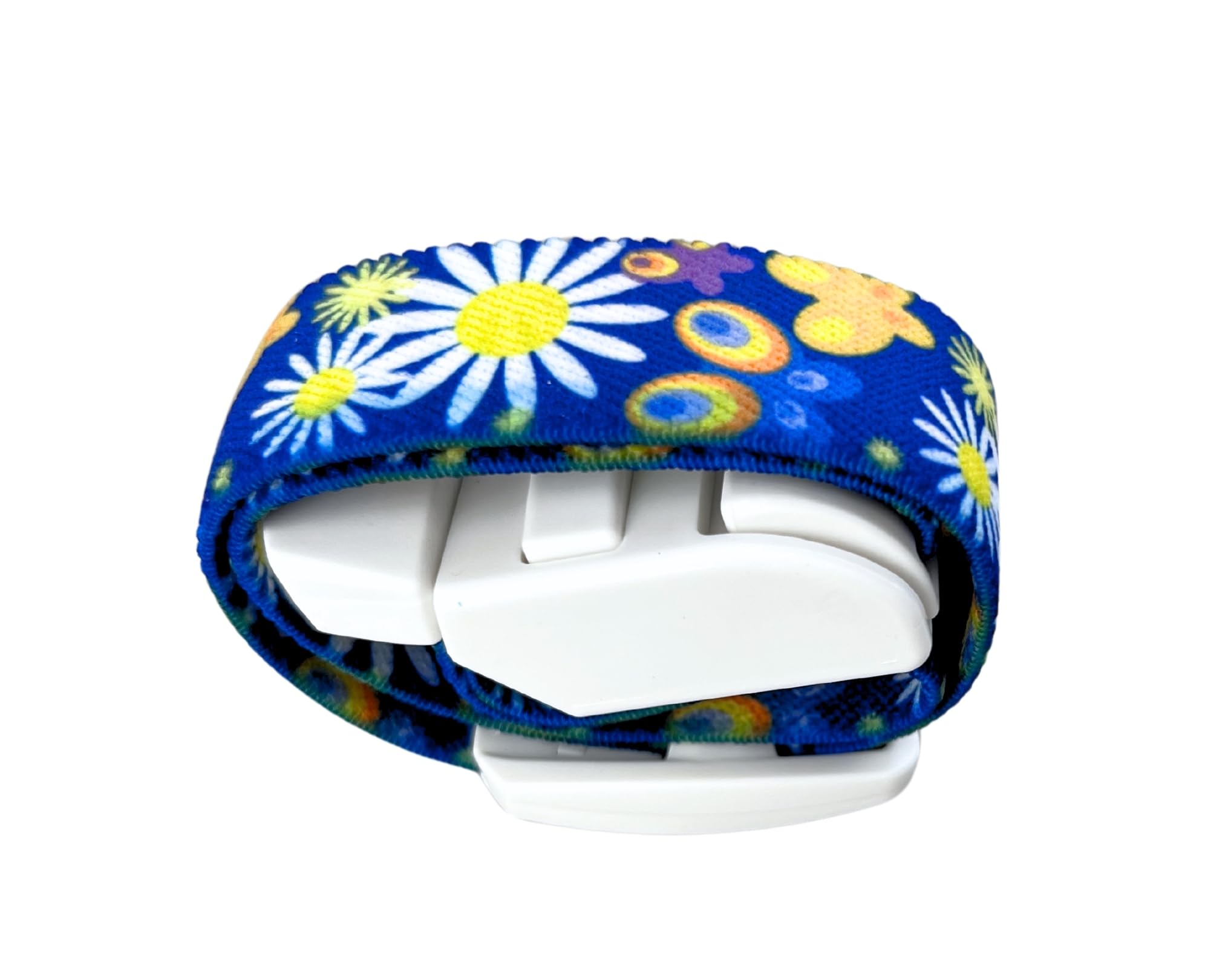 Garrot Médical Professionnel Avec Boucle A Déclenchement Rapide Et Lent, Bande Elastique En Polyester Sans Latex, Motif en Marguerite sur Bleu, Idée Cadeau Pour Infirmière
