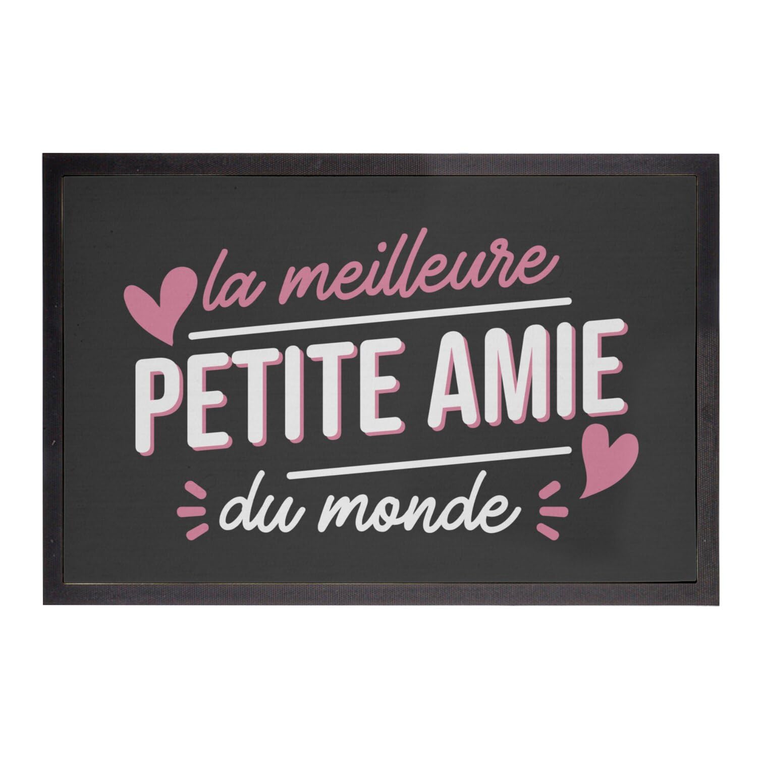 Paillasson noir témoin de votre amour pour votre douce copine