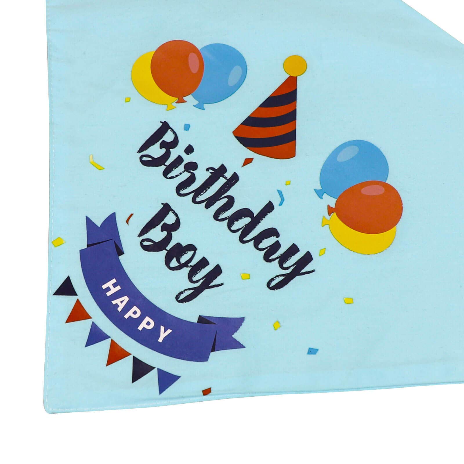 Hunde-Geburtstags-Halstuch – Doppellagige Baumwolle, Für Kleine Bis Große Hunde, Blau, Mit Happy Birthday-Aufdruck