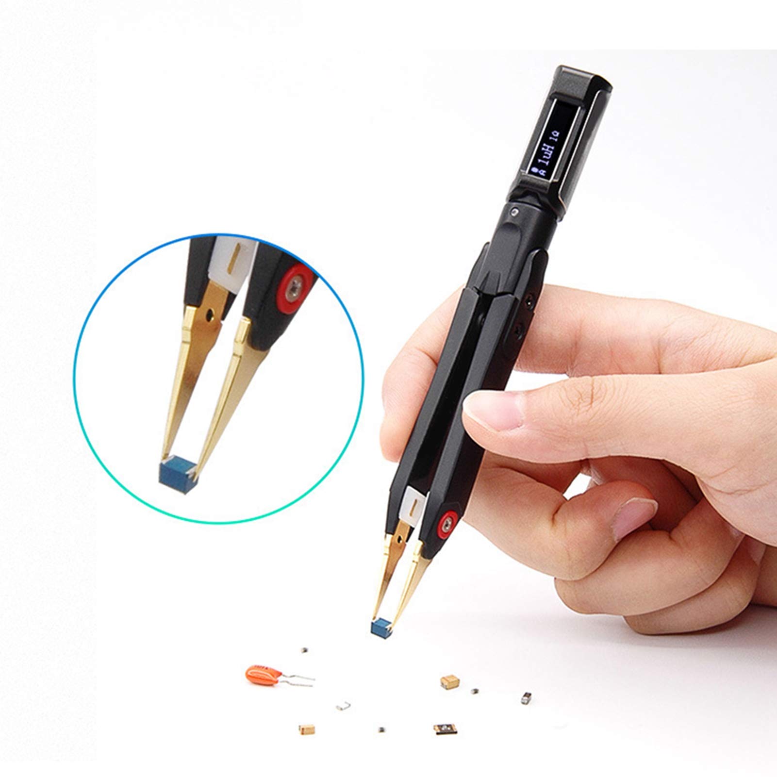 Garosa Mini Pinzette Digitali Intelligenti DT71 Meter Bridge Tester con Generatore di Segnali Schermo OLED per Test di Componenti SMD Riparazione Elettronica