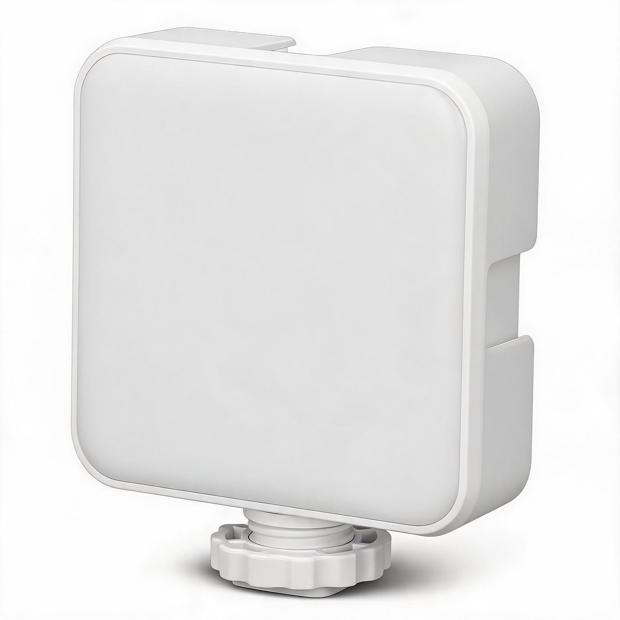 Lampe Vidéo RVB LED Portable, CRI95+, 3000K-6500K, avec Support de Griffe Froide et Vis 1/4, pour Photographie et Vidéo, Blanc