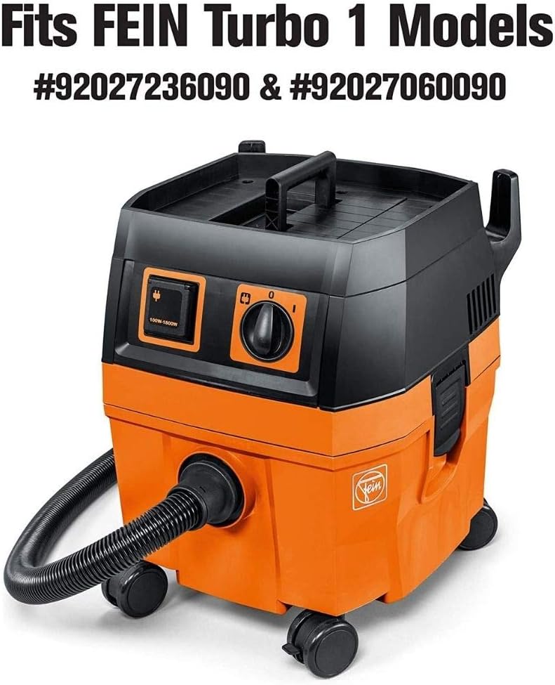 Fein Fleece Filter Bag for Turbo Vacuums - Tear-Resistant, Nonwoven, 5-Pack - 31345061010 - - 