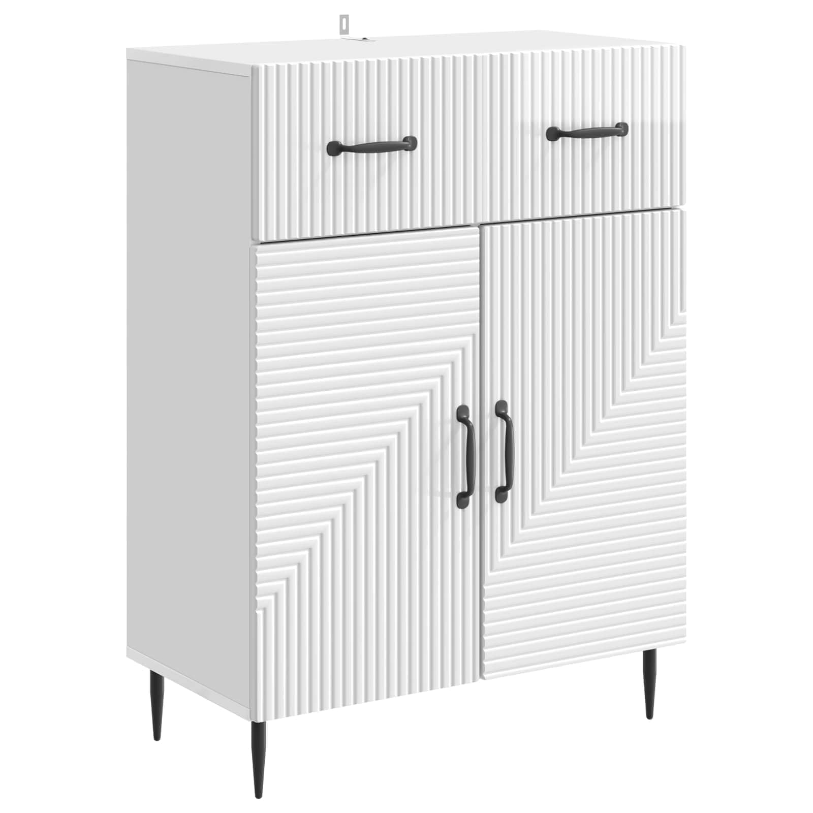 Credenza bianca lucida, 64 x 34,5 x 89,5 cm, comò