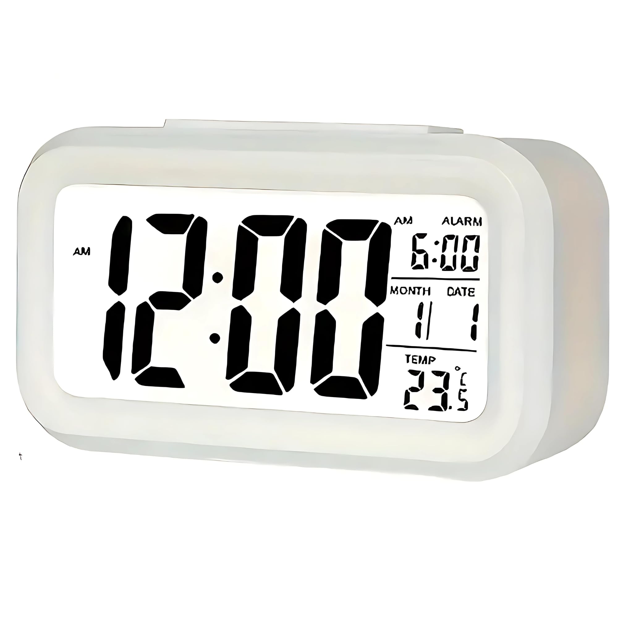 MANSAA Alarm Clock |18 Months Warranty | Digital Alarm Clock, Table Clock, Alarm Clock for Bedroom, Digital Clock for Table, Students, Home & Office with Temperature Sensor & Date (White)-image-17