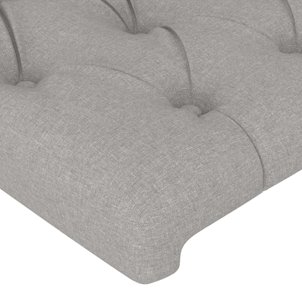 vidaXL Testiera Grigio Chiaro 180x7x78/88 cm in Tessuto