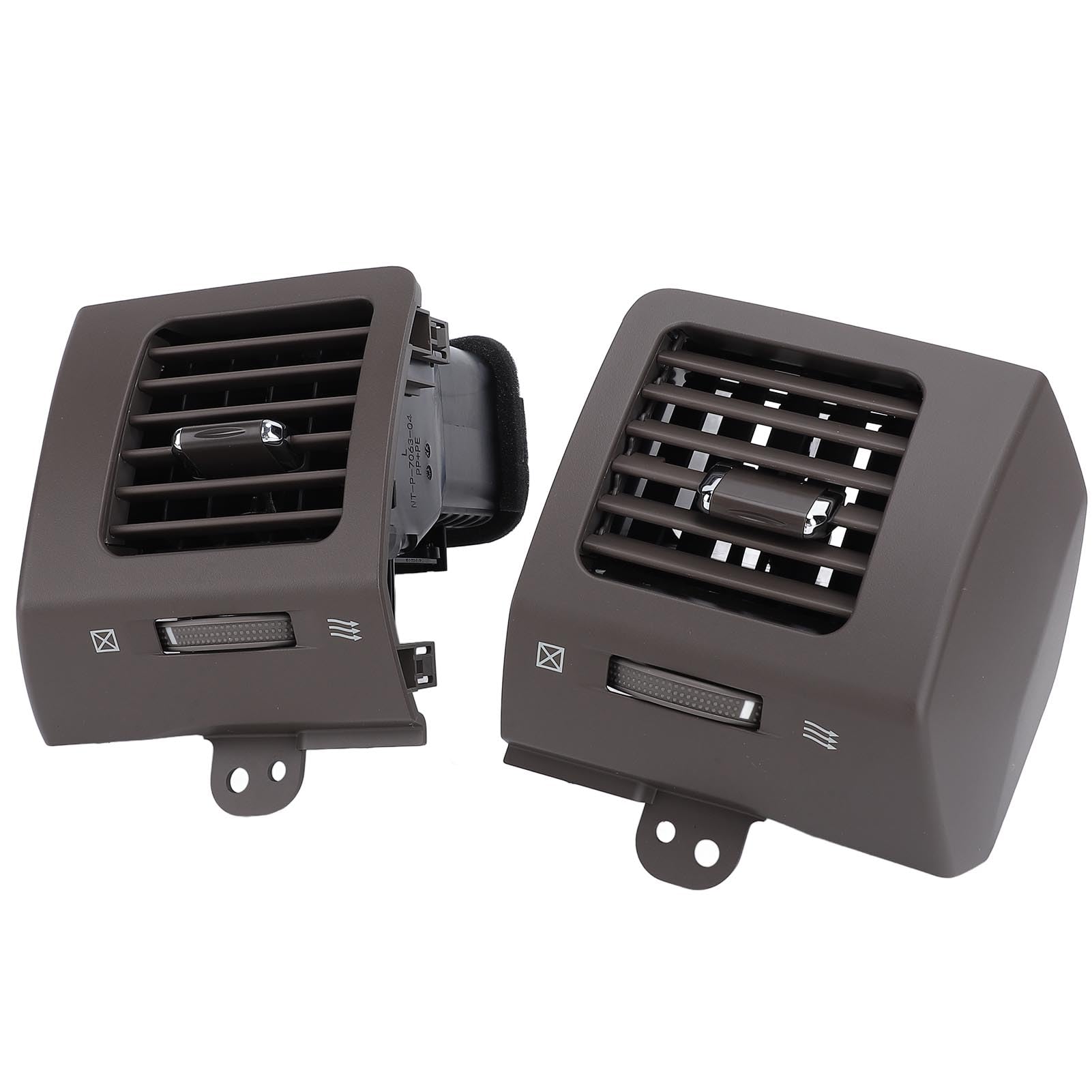 Car Air Vent, Improved Airflow Dashboard AC Outlet Grey Finish Climate Control for Drivers Passengers Daily Commutes Road Trips Vehicle Interior