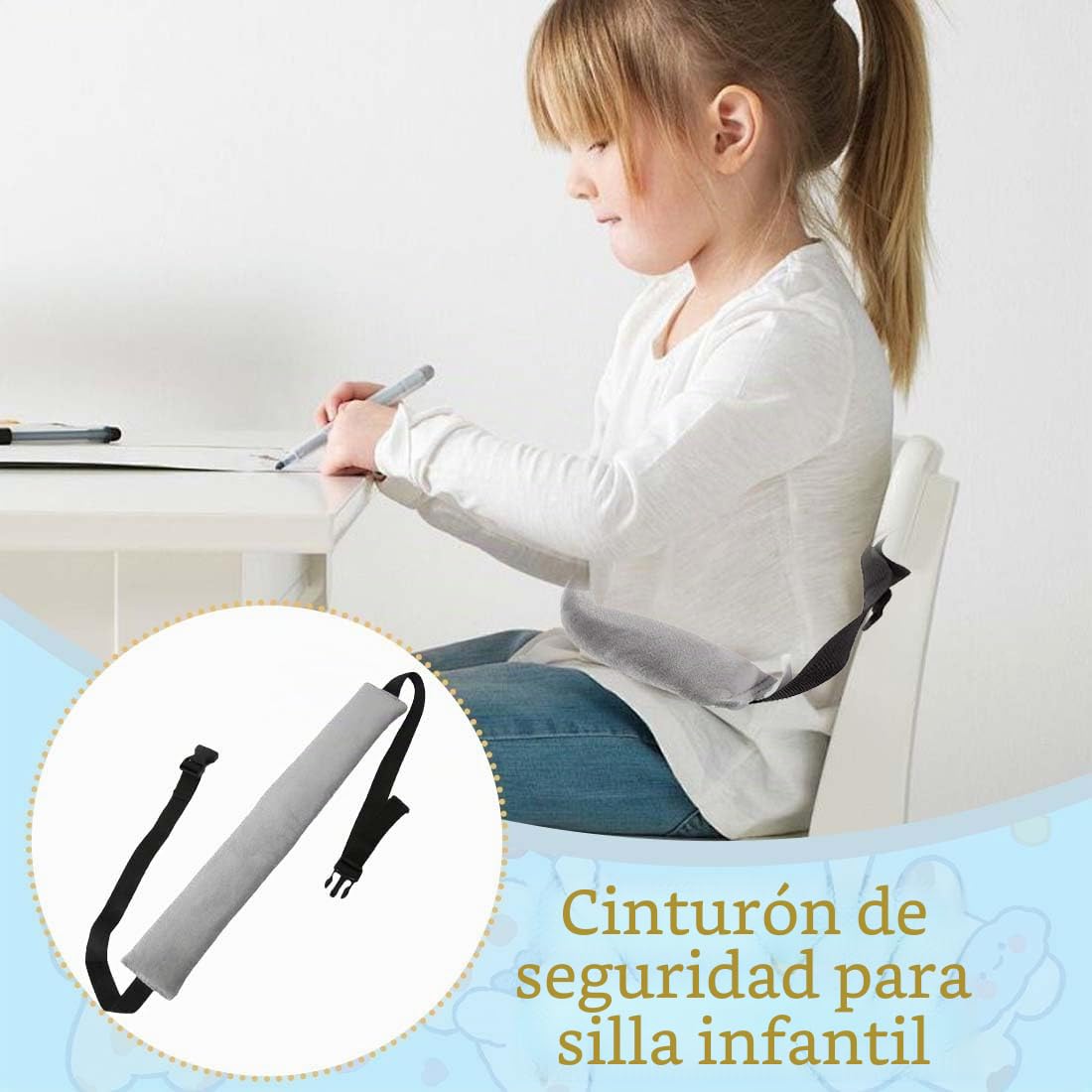 1 Unidad Correas Portátiles Para Silla Alta Niños, Cinturón De Seguridad Bebé, Arnés Ajustable, Compatible Con Sillas De Comedor, Carritos De Supermercado Y Tronas