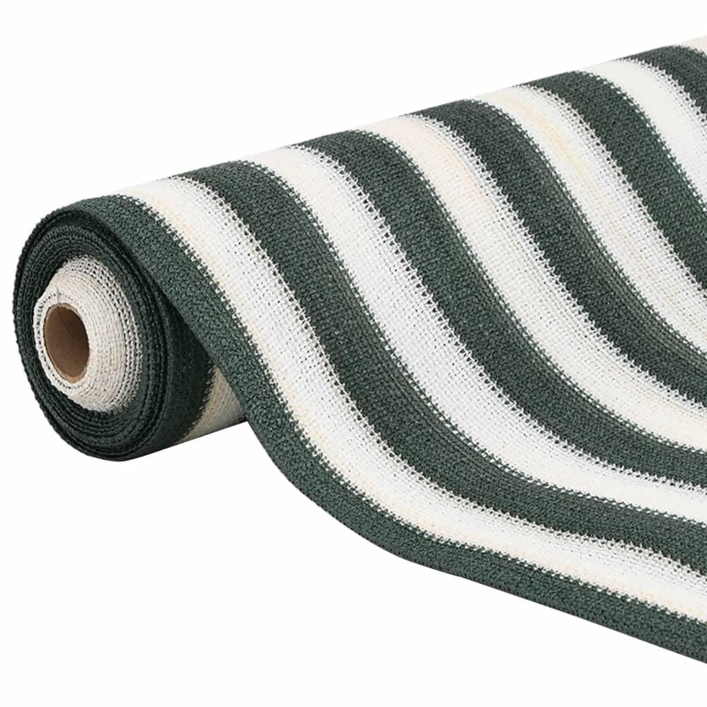 Panneau de clôture vert et blanc - 1,5 x 10 m - PEHD - 195 g/m² - Protection contre les regards indiscrets - Pour jardin, balcon, terrasse