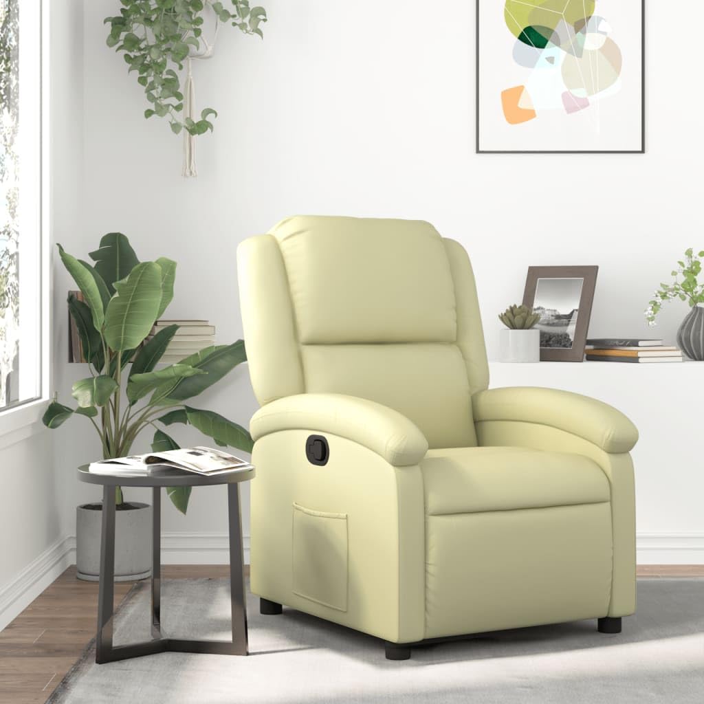 Fauteuil relax couchage manuel 135 degrés et cadre stable métal bois pour salon