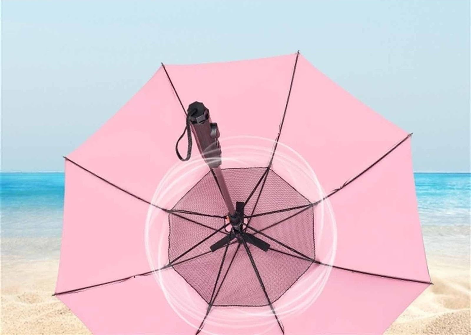 Generisch 3-in-1 paraplu met ventilator, ventilator en mistspray, 3-in