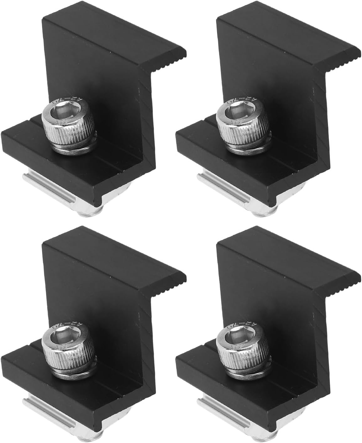 PV Solar Panel Z End Clamp, Aluminum Alloy, 35mm, 12 Pack, Mounting Bracket for RVs Houses Boats