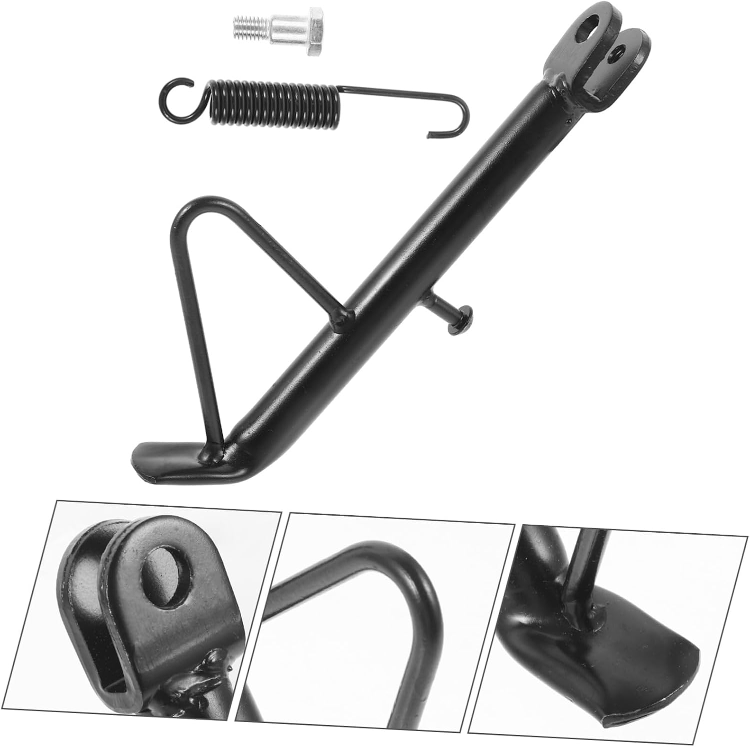 Motorcycle Kickstand Durable Metal Side Stand with Spring Easy to Install Stable Support for Various Models Essential Motorcycle Accessory