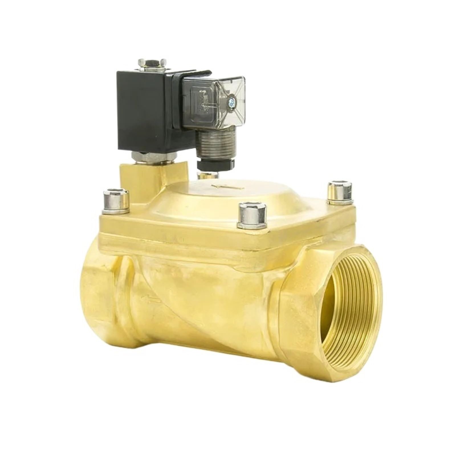 2 Way Brass 220v ac 24vdc Normally Closed Electric Solenoid Valve 1 1/2" 35mm(AC220V)