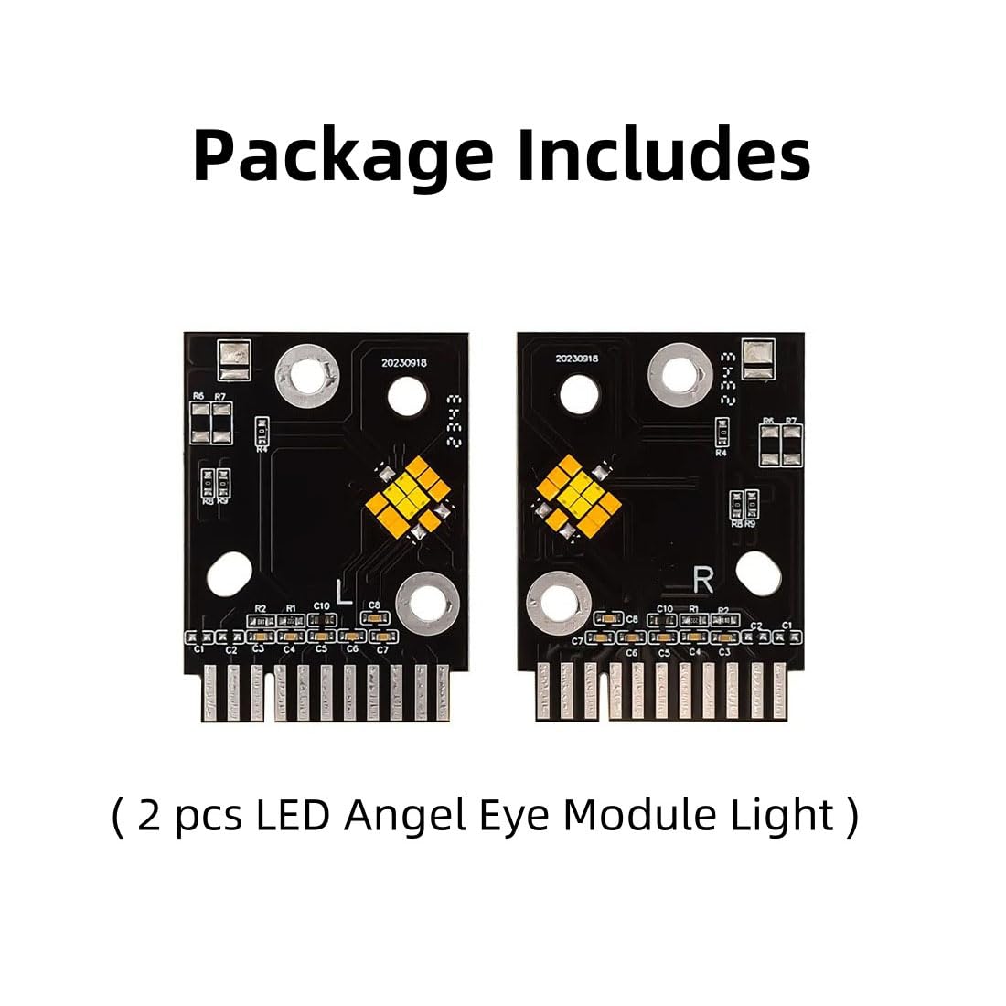 Compatible with LED module lights Yellow Angel Eye LED Boards For BMW G42 M2 G87 M235i DRL Adaptive LED Headlight DRL Daytime Running Light (Yellow lights, US Version)