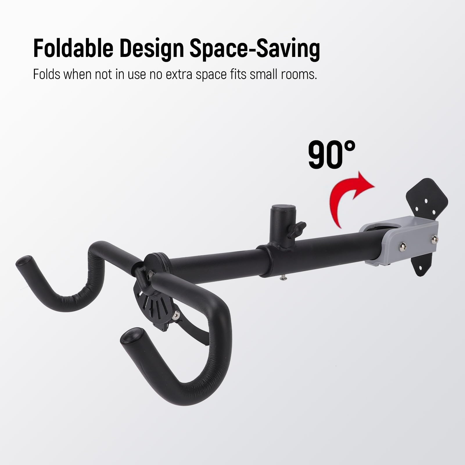 Soporte de pared para bicicleta, diseño 2 en 1 con almacenamiento para casco y ganchos para zapatos, 5 ángulos ajustables para bicicleta de carretera y montaña, brazos plegables con longitud
