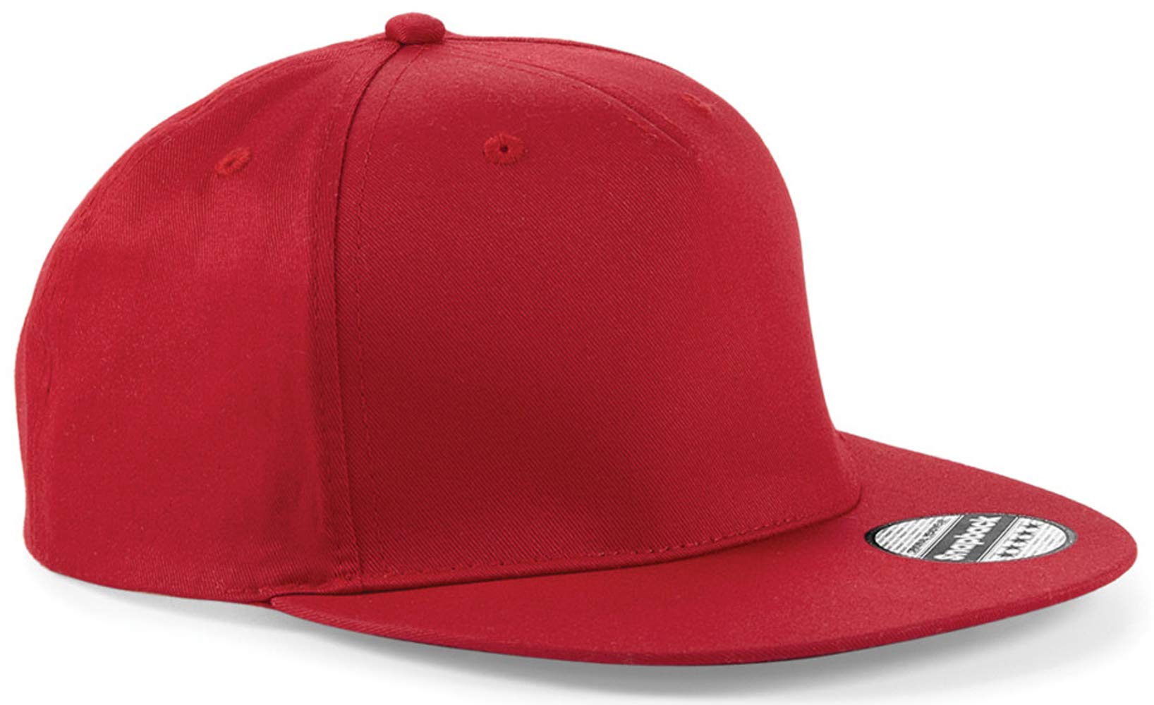 WM SPORTS Personalised Snapback Rapper Baseball Caps Customised Rapper Adults Cap Printed Hip Hop Caps/Hats with Text/Name or Logo or Plain (Red)