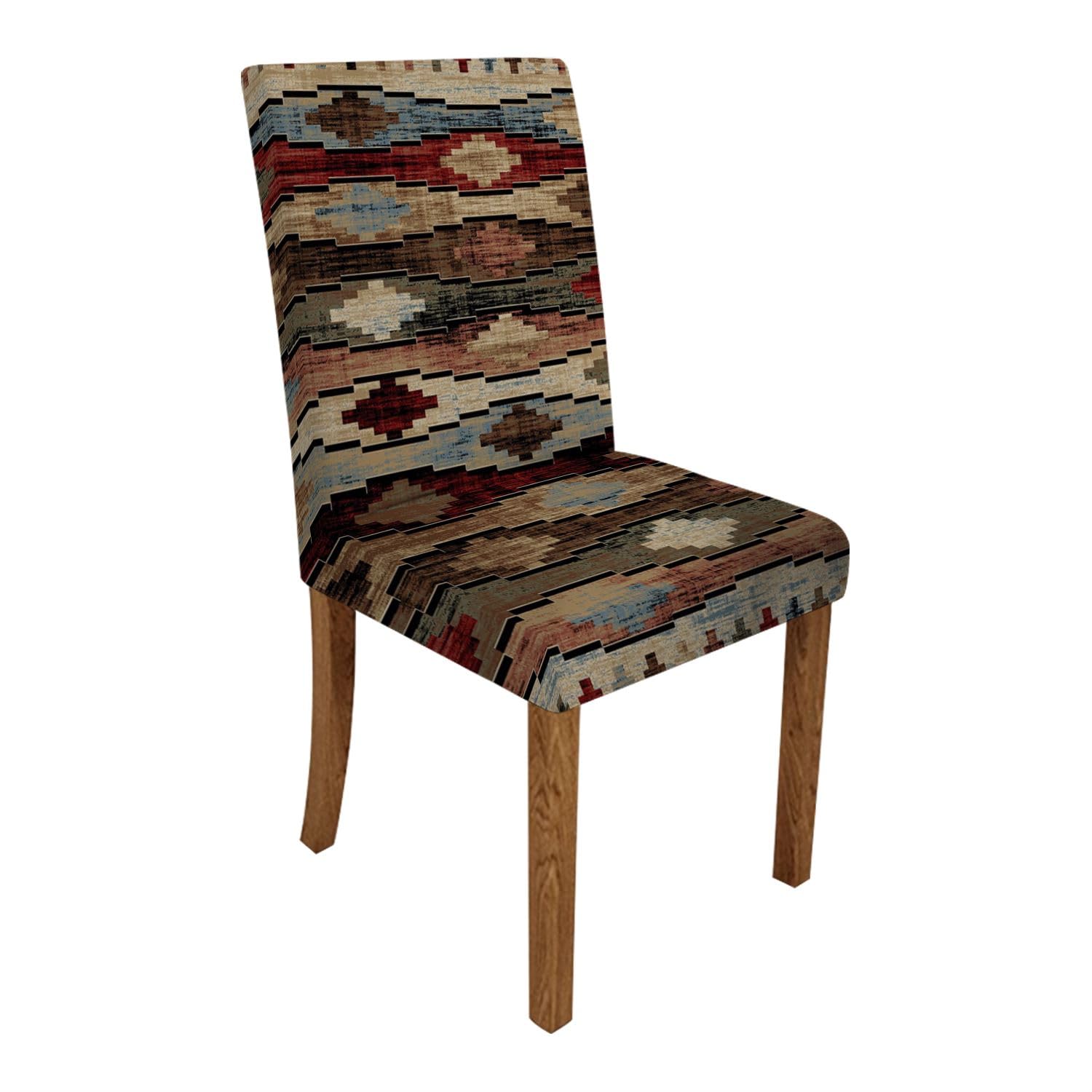 Fchen art Geometric Chair Covers for Dining Room Set of 6 Large Stretch Dining Room Chair Covers 4 Pack,Parsons Chair Slipcover Furniture Protector with Chenille Yarn for Living Room — image 1