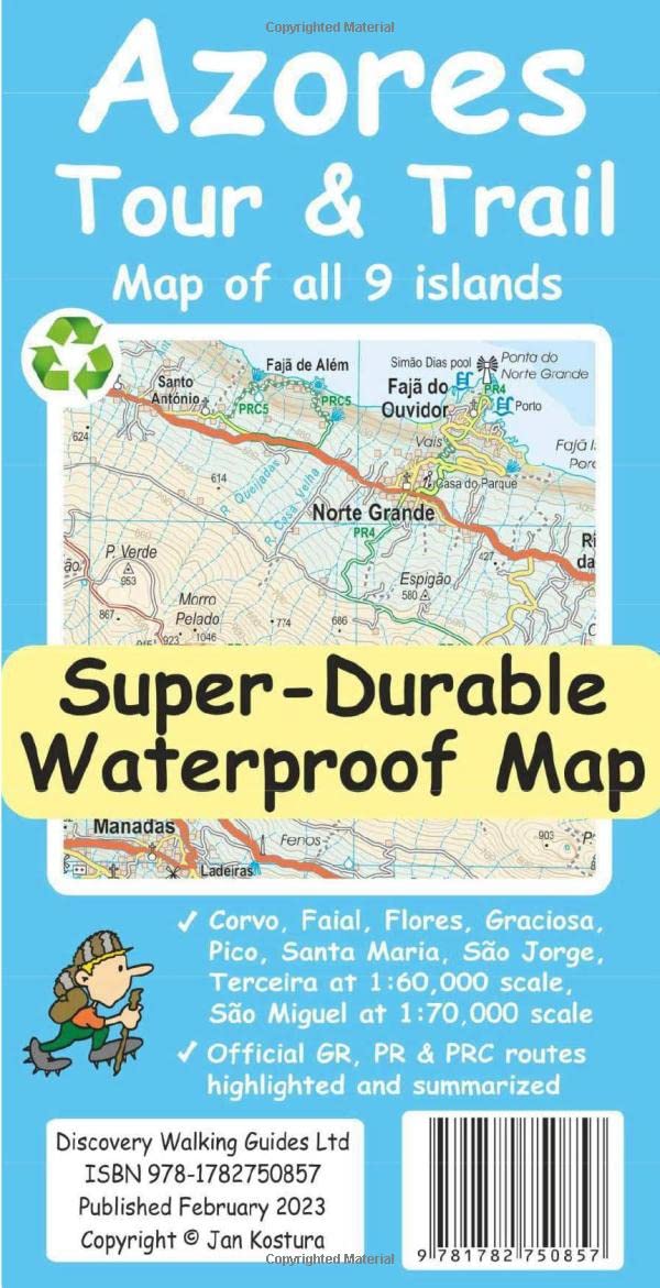 Amazon.com: Azores Tour & Trail Super-Durable Map (2nd edition