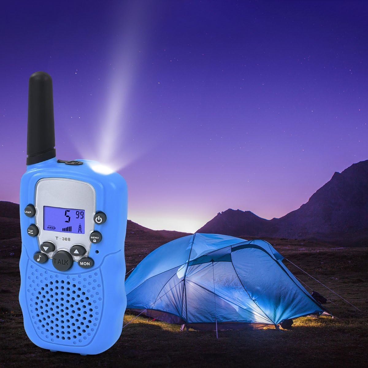 set di walkie talkie per bambini, Radio bidirezionale Giocattoli per bambini con batterie ricaricabili, radioamatore 8 canali PMR 446 distanza fino a 2-3 km