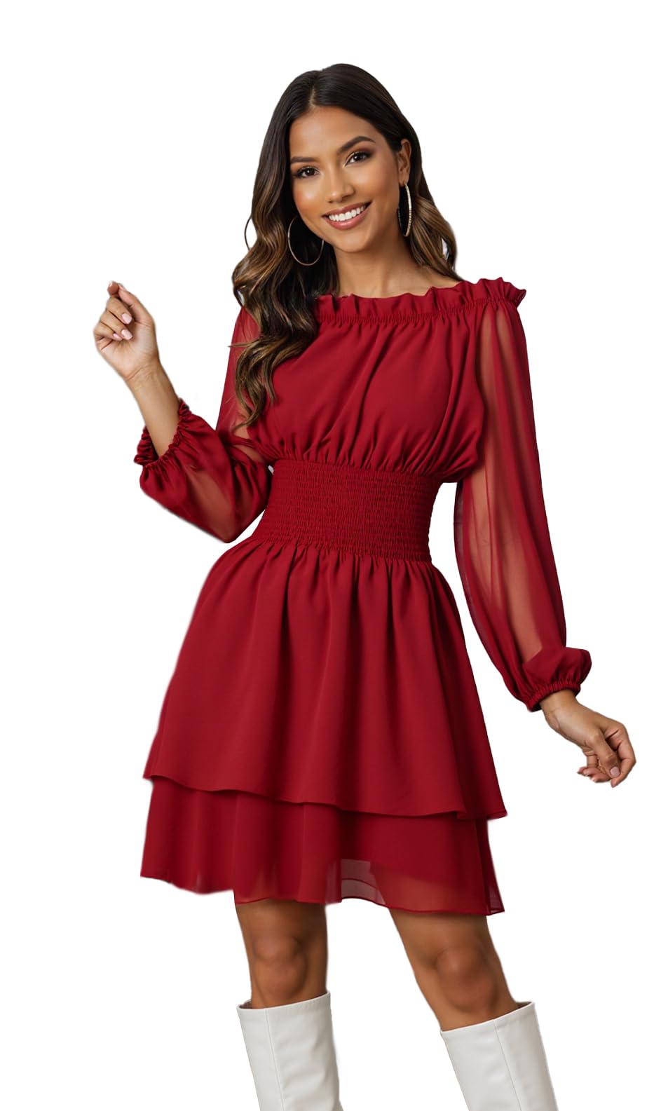 GOLDSTITCH Women Renaissance Medieval Gothic Costume Boho Off Shoulder Peasant Halloween Victorian Mini Dress Ivory S — image 1
