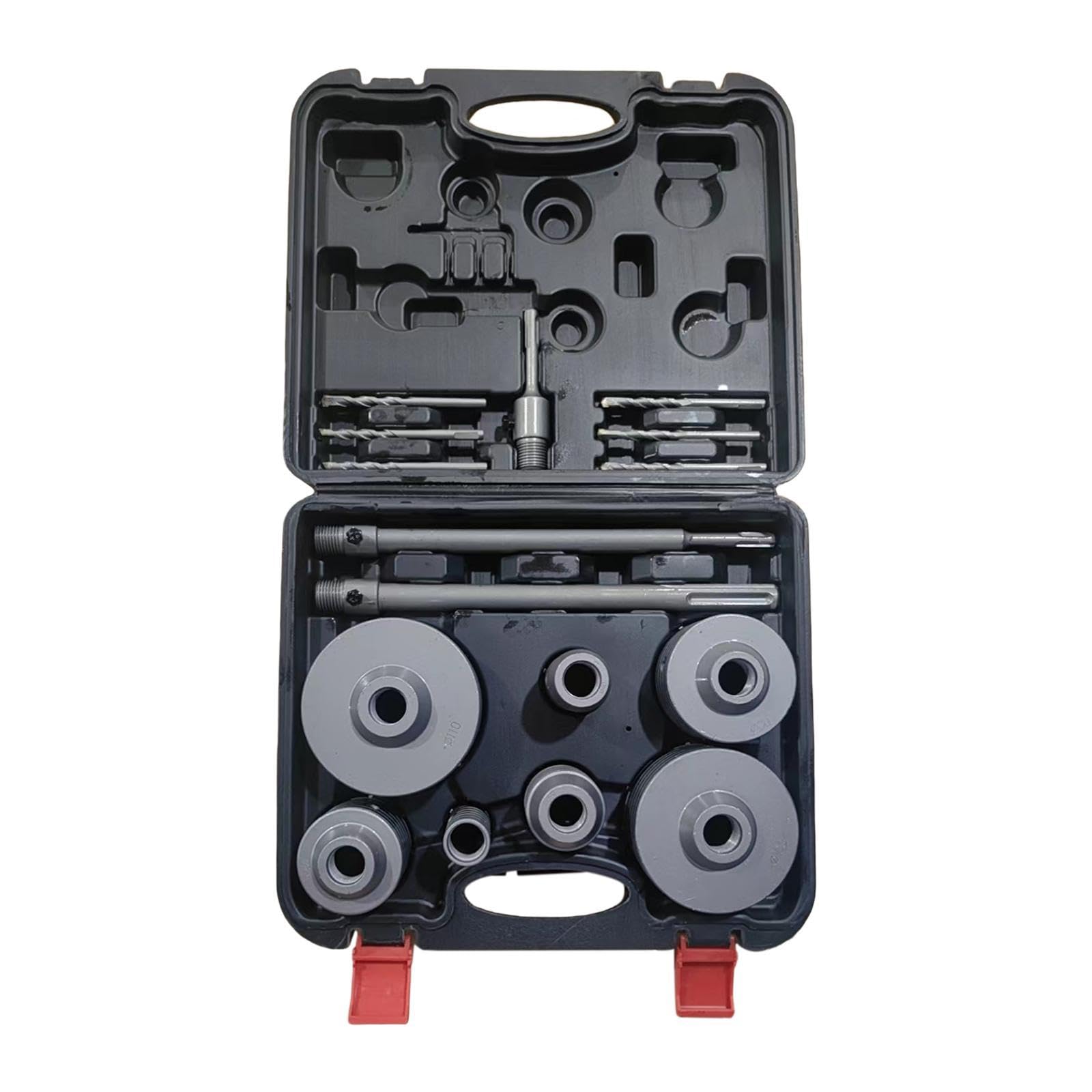Kit de 16 Piezas de de Agujeros de Hormigón, 30/40/50/65/80/100/110 Mm, Profesional para Tuberías de Agua, Broca Afilada de Po