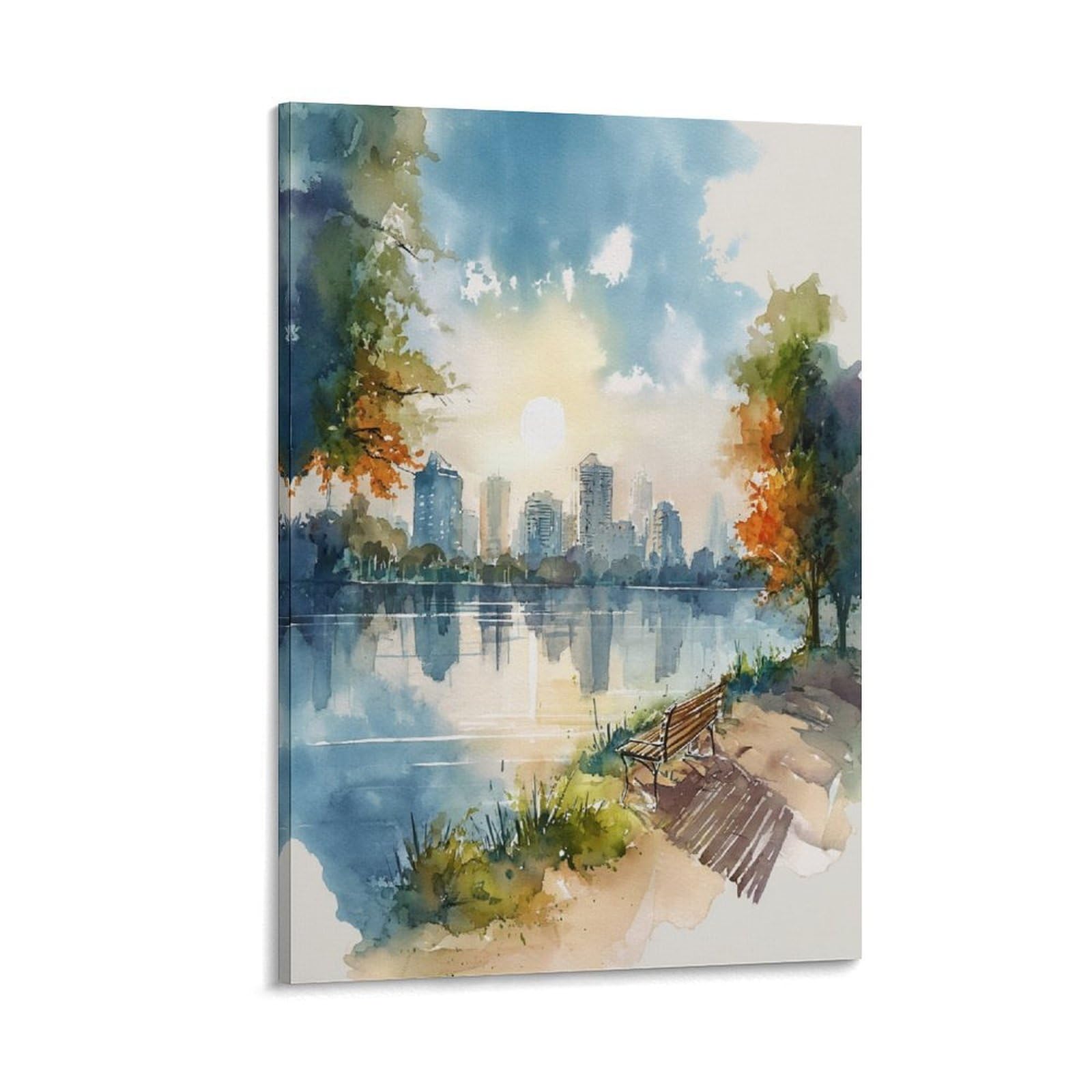 XWYMXZ Orlando City Florida 20x30inch(50x75cm) Vintage Travel Poster Watercolor Canvas Art