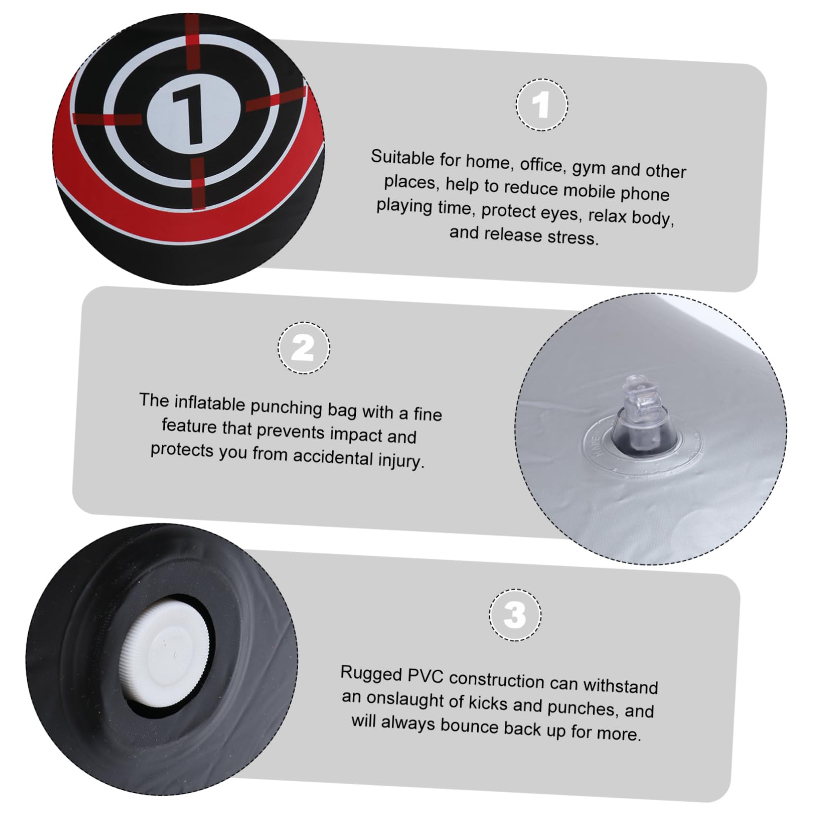 BCOATH 1.6m Column Inflatable Bag for Boys and Girls Exercise Promotes Flexibility Coordination Indoor/Aid