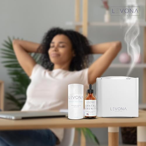 Miniatura 4 de Levona Scent Santal Serenity - Aceite esencial para difusores y humidificadores, notas de sándalo, papiro y ámbar, aceites esenciales para hotel,