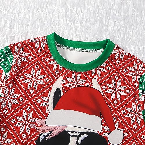 Boys Girls Ugly Christmas Sweatshirt Kids 3D Funny Xmas Long Sleeve Dinosaurs Pullover Sweater Tops T-shirt4