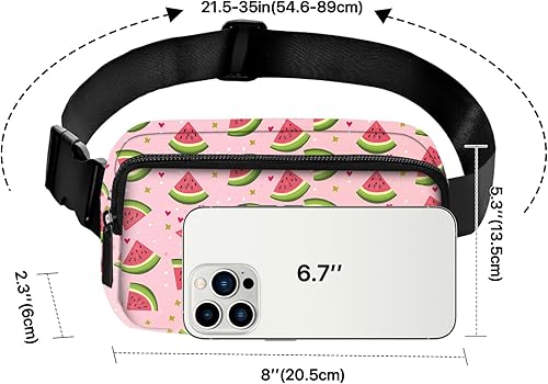 Miniatura 4 de Riñonera para mujer, bolsa cruzada ligera, bolsa de cintura a la moda con correa ajustable para deportes, correr, viajar, senderismo, camping,