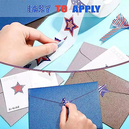 Patrioticlabelstaramericanflagstickers500pcs15inch4thofjulymemorialday Urban Country Home Decor Patriotic label star american flag stickers 500 pcs 15 inch 4th of july memorial day urban country home decor