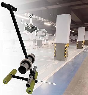 Tape Marking Machine Hand-Push Sticking Machine,Manual Floor Applicator, for Line Marking/Spray Painting,with Drawing Circle Kit Driveway,Spacing Adjustable: 4-28cm
