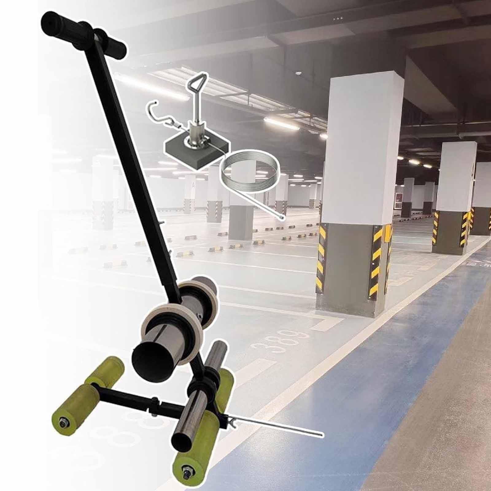 GLETSF Playing Field Line Striping Machines, Floor Tape Applicator, Basketball Court Line Kit with Drawing Circle Kit, for Concrete, Asphalt, Road Warning,size_name-45 cm