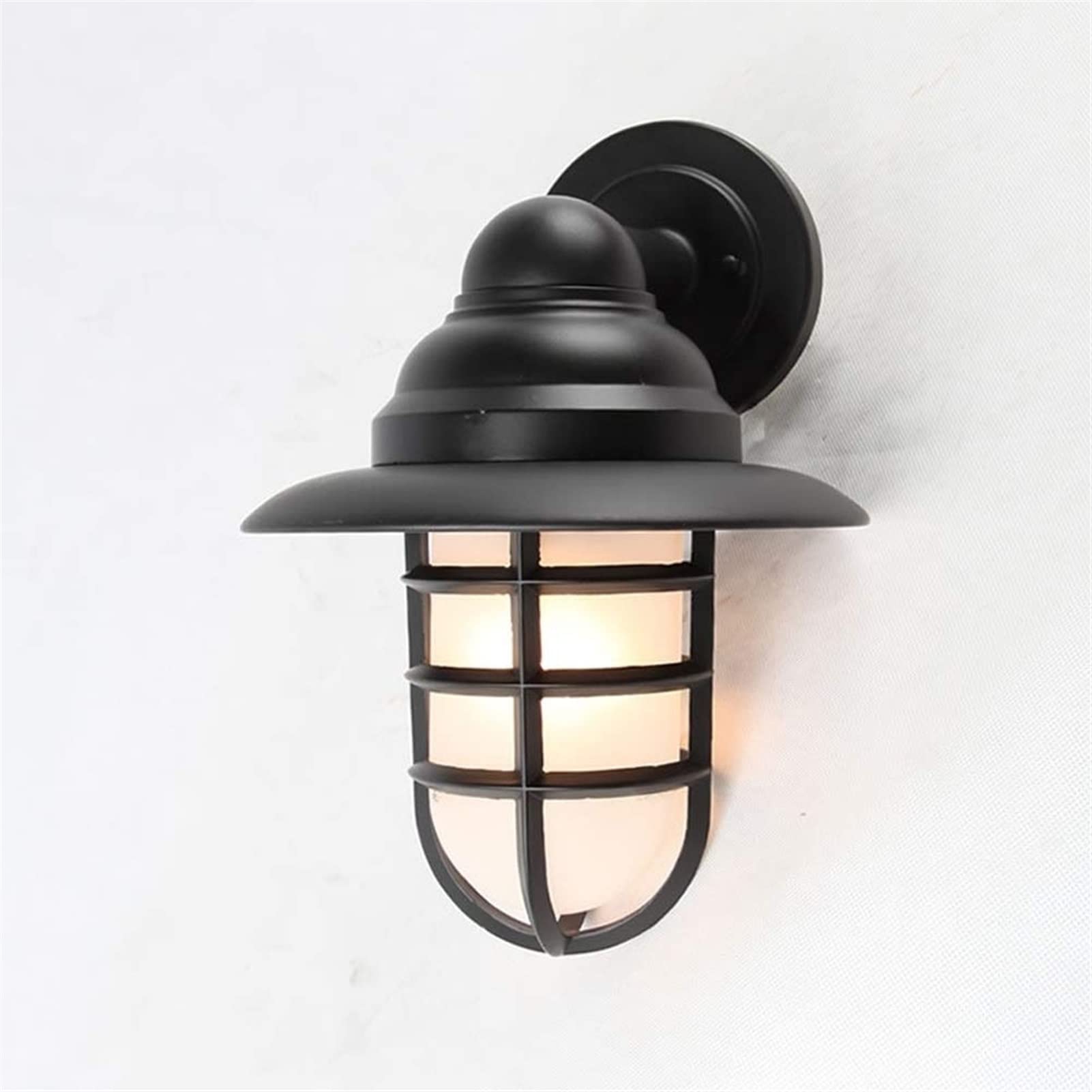 Lampada da parete europea Lampada da parete classica americana retrò impermeabile per esterno Lampada da parete in metallo in ferro V-intage E27 Edison Illuminazione da parete per balcone da giardino