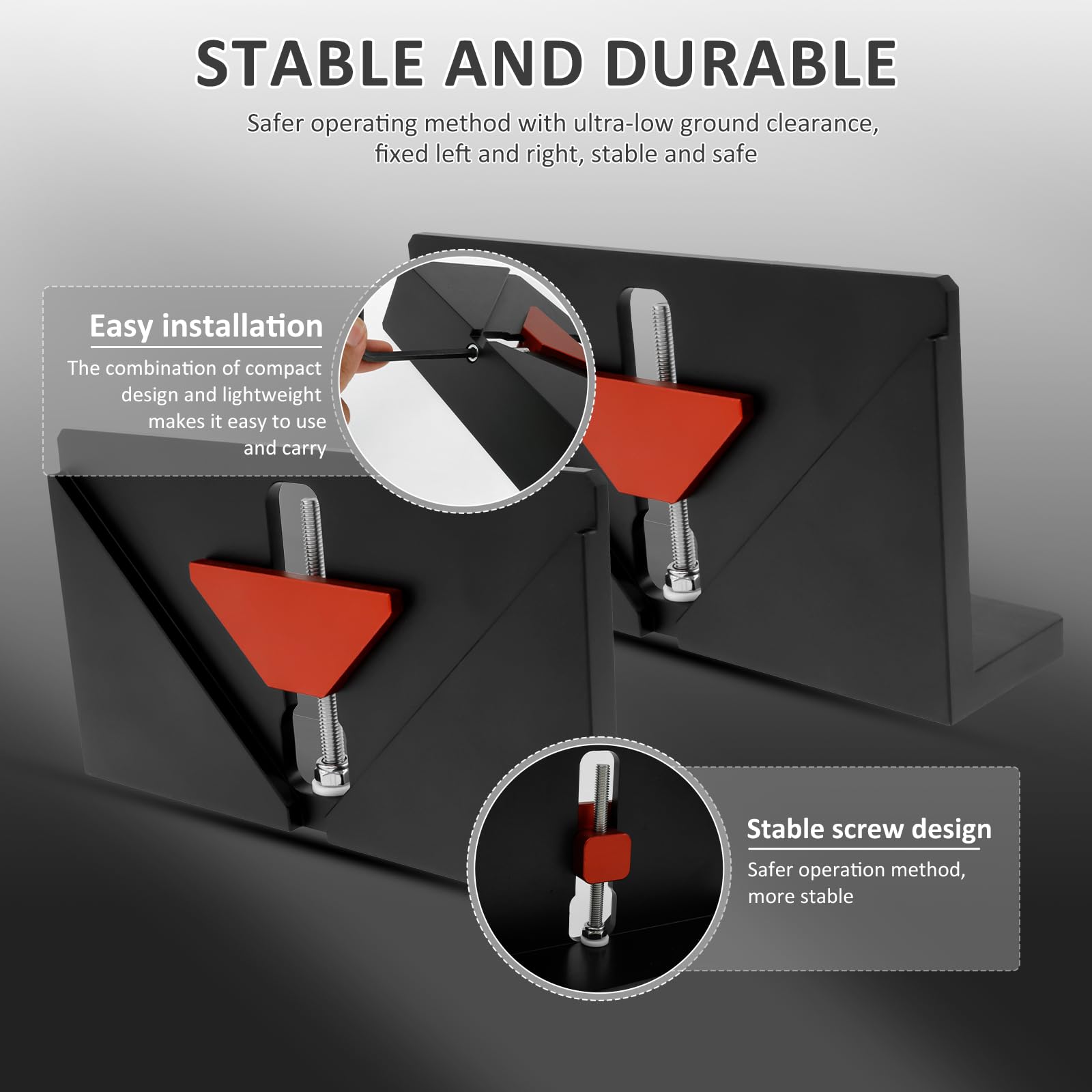 2pcs rechter Winkel Spline Jig CNC Aluminiumlegierung Eckbackschwanz-Jig Right Winkel Spline Clip Right Winkel Spline Fixture Tool für 5-42 mm dicke Rahmen(schwarz)