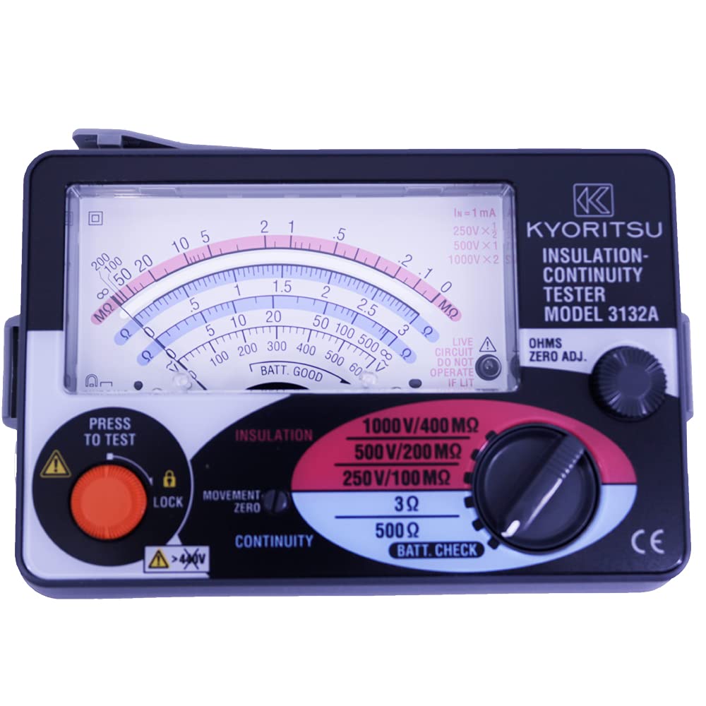 Kyoritsu 3132A Analogue Insulation Continuity Tester Resistance Tester