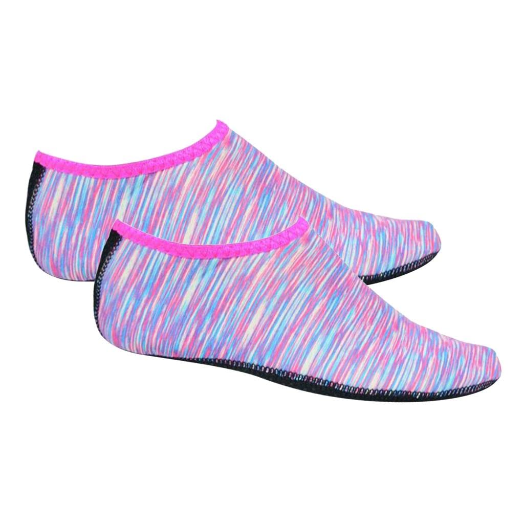 SDR Soft Water Shoes Stretchy Aqua Socks Yoga Swim Shoe Dive Sock Pink L