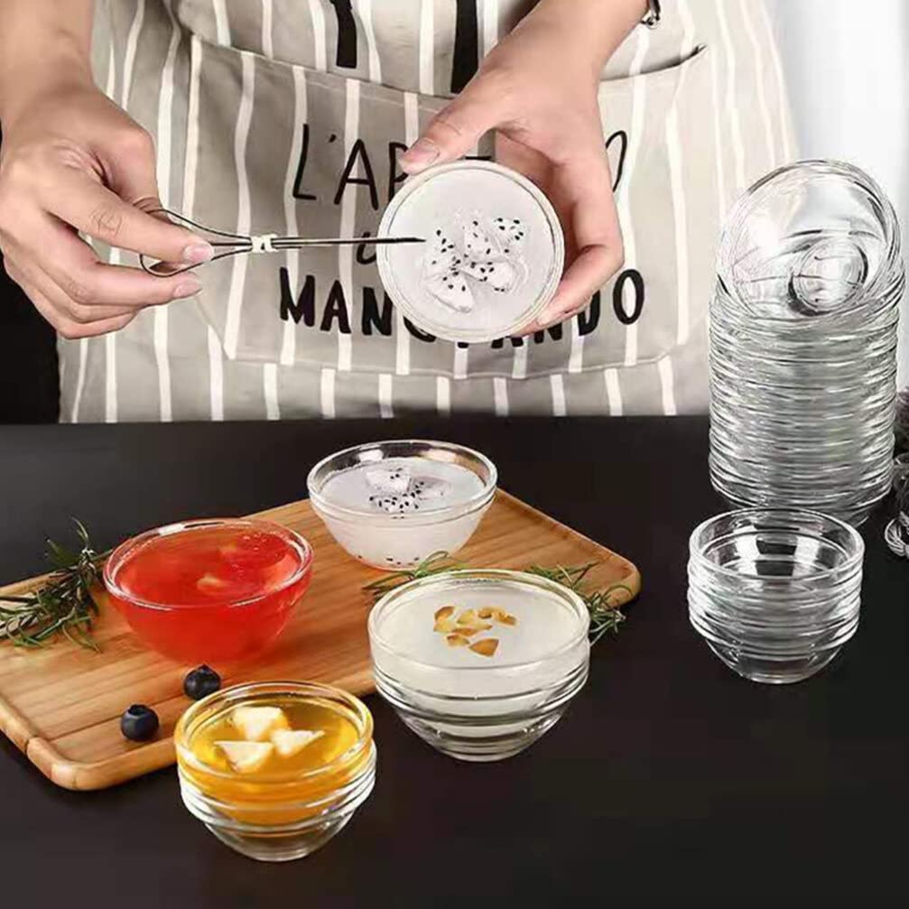 10 Piezas Cuencos De Cristal Para Postres Y Gelatinas Con Diseño Transparente Resistentes Al Microondas Y Refrigerador Para Cocina Y Servir