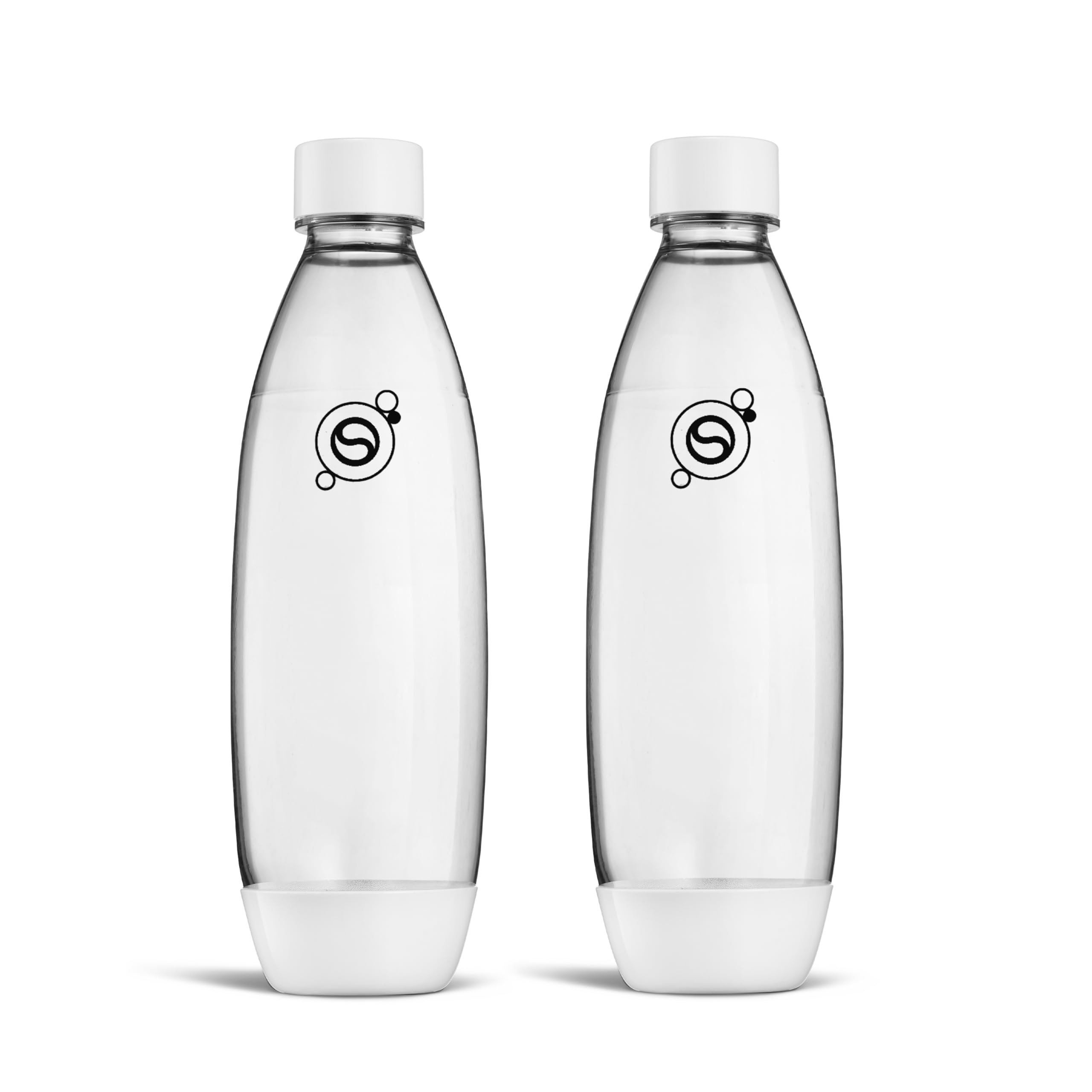 sodastream White 1L Slim Carbonating Bottles Twin Pack, Pack of 2