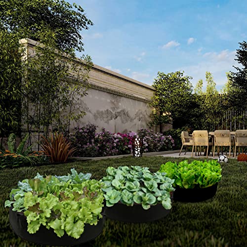 Fabric Raised Garden Bed,Extra Large Fabric Raised Planting Bed With Handles Round Raised Planter 100Gallon Garden Grow Bags For Outdoor Vegetables, Plant, Flowers Growing #TOP4