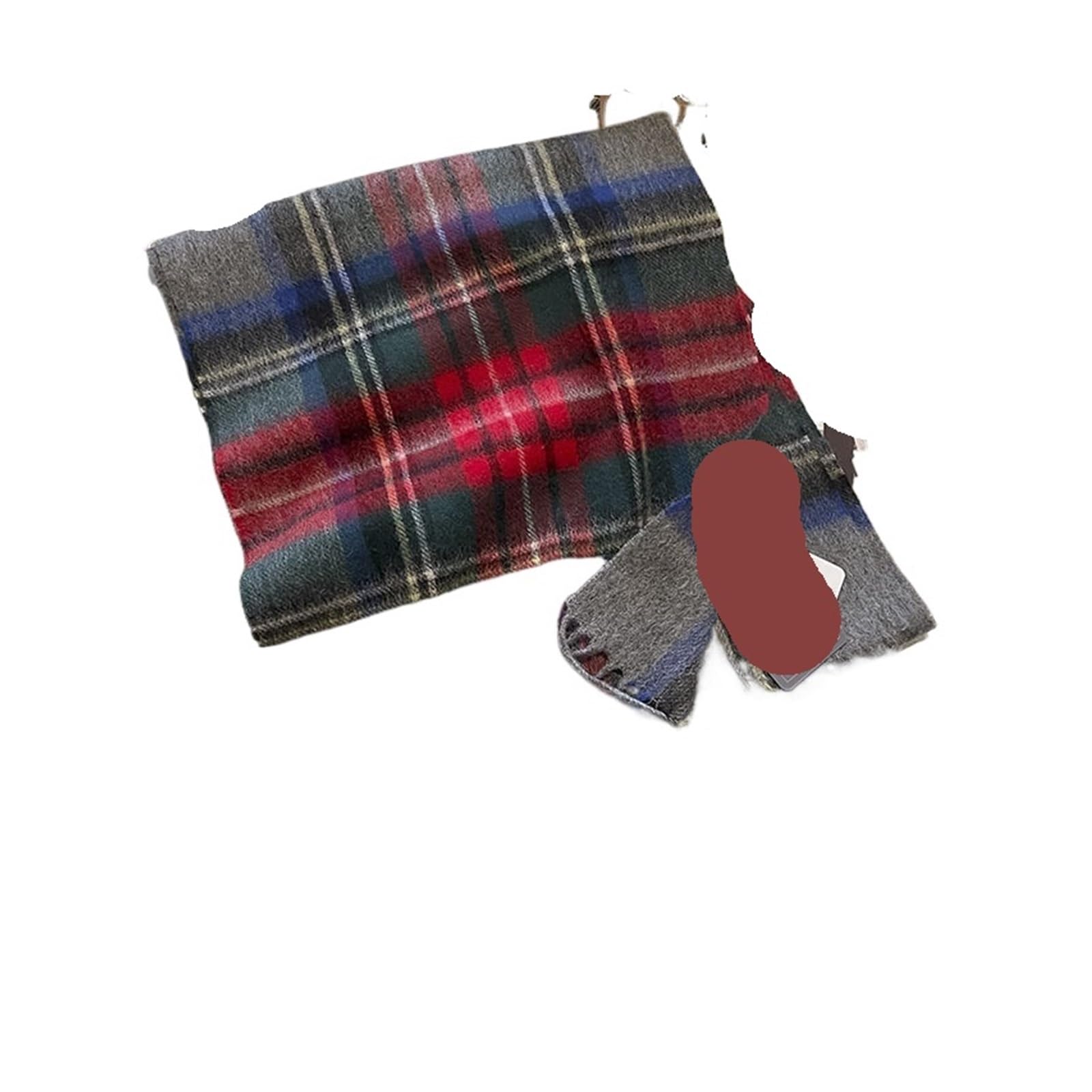 Bufanda Invierno Bufanda de lana a cuadros versátil for mujer, invierno, hombre, pareja, cachemira, cálida, doble cara, cuello Unisexo